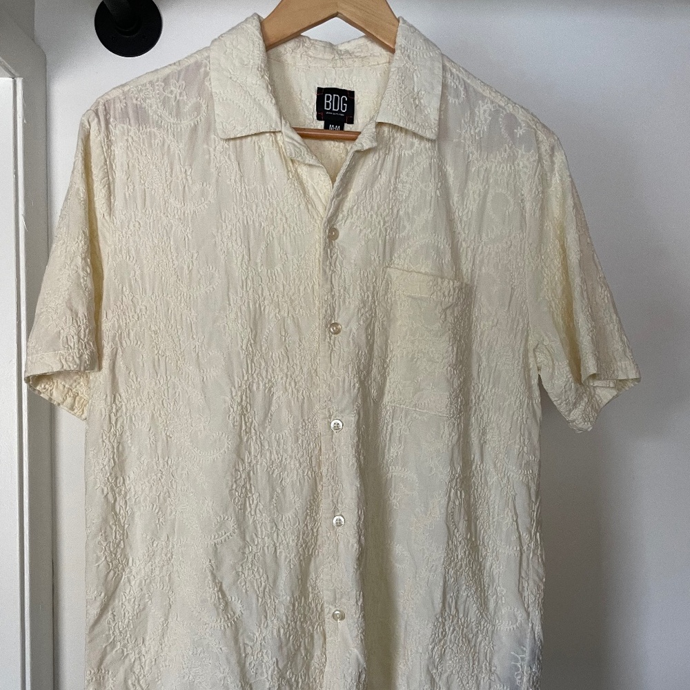 Bdg Ivory Patterned Button-Up - image 1
